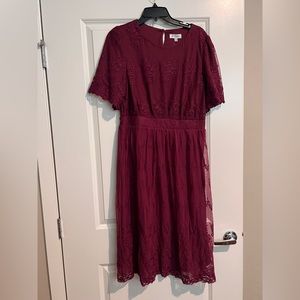 Burgundy dress